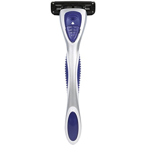 Solimo 3-Blade Razor for Men, Handle & 2 Cartridges (Cartridges fit Solimo Razor Handles only)