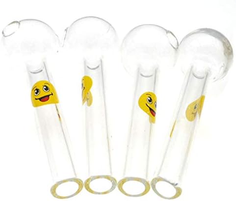 Smile Face Glass Items 3.9 Inch Length (5)