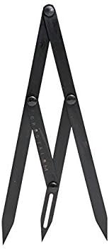 Microblading Caliper Eyebrow Measuring Tool Ruler Flexible BLACK Stainless Steel by CRYSTALUM®