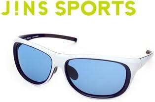 Amazon Jins Sports 差し色が映える大きめのスポーツサングラス White Jins Sports スポーツサングラス