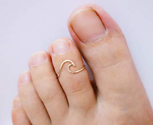 Genericwave toe ring/surf ring/ocean wave ring/ocean ring/surfer girl ring/stacking rings/minimalist jewelry/beach/silver wave ring/gold wave ring/925 Sterling Silver/14K Gold Filled/14K Rose Gold Filled