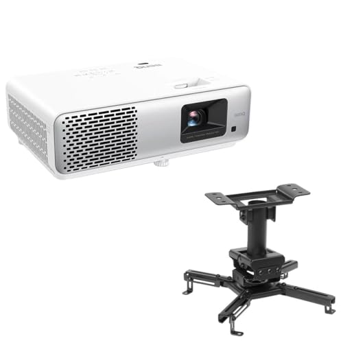BenQ HT2060 1080p HDR LED Home Theater Projector, DCI-P3 Rec.709 Wide Color Gamut, 8.3ms 120hz, 2D Keystone, 1.3x Zoom, S/PDIF, HDMI, 2 Speakers, 3D, With Flashpoint Projector Tripod Stand