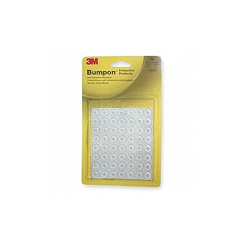 3M Bumpon SJ5312BL Protective Products Mini-pack, Transparent, 56 pieces, 12.7 x 3.5 mm, Acrylic adhesive A-20