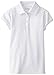 KHQ Big Girls'  Short Sleeve Pico Polo, White, Small