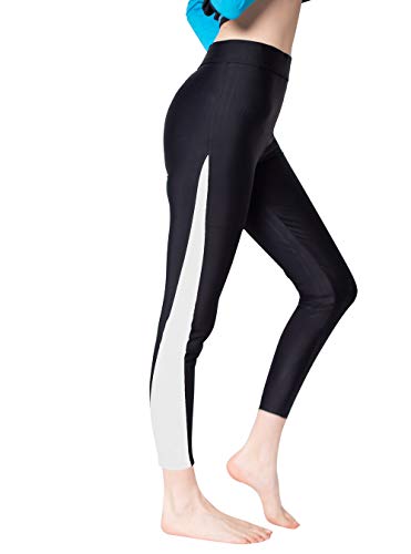 Scodi Women's Surfing Leggings Swimming Tights (L, White)