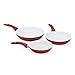 Bialetti Aeternum Red 7196 Fry Pan, 3-Pack