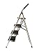 StepUp Upper Reach Heavy Duty Steel Reinforced Folding 4 Step Ladder Stool - 330 lbs Capacity