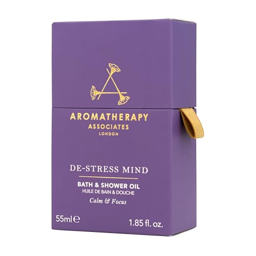 Aromatherapy Associates Bath and Shower Oil, Luxury Spa, Natural Bath, Bath Oil, Vegan, Cruelty Free, Environment Friendly (55 ml (Pack of 1), De-Stress Mind Bath and Shower Oil)