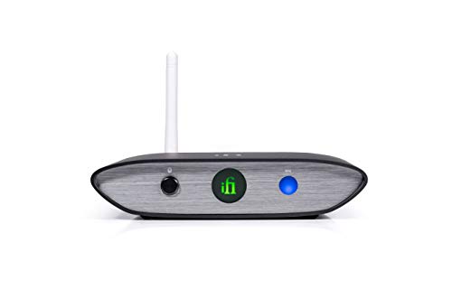 iFi Zen Blue HiFi Bluetooth Receiver Desktop DAC/Adapter – Wireless Input/Outputs – Optical/Coaxial/SPDIF/RCA / 4.4 Balanced – Audio System Upgrade