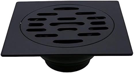 Square Shower Floor Drain with Removable Cover Grate Anti-Clogging Deodorant Floor Drain Assembly with Hair Catcher Strainer