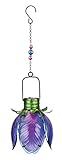 Regal Art & Gift 11460 Solar Flower Lantern-Purple Iris Lighting, Blue