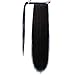 Wrap Around Ponytail Hair Extensions Human Hair Long Straight 100% Real Remy Hair Pony Tails Hair Extensions For Women #02 Dark Brown 20 Inch 95g