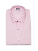 Kenneth Cole Reaction Men's Technicole Slim Fit Stretch Solid Spread Collar Dress Shirt , Pink, 14.5