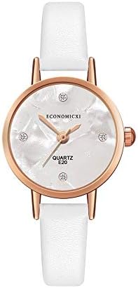 Women's Watch Small Dial Diamond Decoration Analog Quartz Wristwatch Leather Bands