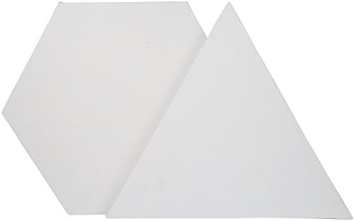 Transon Artist Large Primed Stretched Canvas Large Triangle and Hexagon 2 Special Shapes Value Pack Size 16”