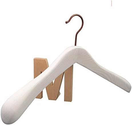 high-end solid wood wardrobe hangers/Matt fine washed white storage rack/ Deluxe non-slip hanging-A