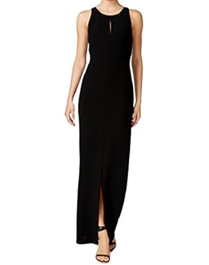 Womens Polyester Slit Formal Dress
