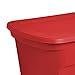 Sterilite 18 Gallon Heavy Duty Plastic Stackable Storage Container with Lid, Red (8 Pack)