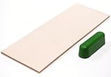 Leather Honing Strop 3 Inch by 8 Inch with 1oz. Green Compound by Garos Goods