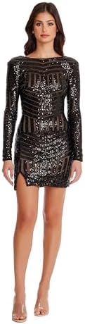 dress the population chandler dress Dress the Population Chandler Women's Metallic Short-Sleeve Bodycon Dress - SKY MULTI