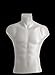 Male Torso Dress Form Mannequin Display Bust White (#5027)