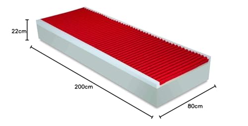 EVERGREENWEB – Single Mattress 80 x 200 cm High 22 cm Orthopaedic Memory Foam and Waterfoam Massage Effect + Memory Foam Pillow, Removable White Lining, Ideal for Bed Bases and Beds