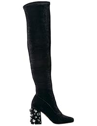 Brand - The Fix Women's Sophia Embellished Block Heel Over The Knee Boot