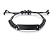 Unisex Personalized Custom Name Date Initial Quote Inspirational Adjustable Cord/Bead Stainless Steel ID Bracelets,Handmade Customized Engraved Wristband Gift for BFF,Couple,Men,Women, Gif