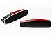Knife Sharpener, Osloon 3 Stage Manual Steel Diamond Ceramic Kitchen Knives Sharpening Stone System - Black and Red