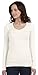 Bella Ladies Sheer Rib Long Sleeve Longer Length V-Neck T Shirt. 8750 - Large - Cream