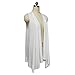 Lusiyu Women's Slim Fit Sleeveless Open Front Cardigan Vest Asymmetric Hem XL White