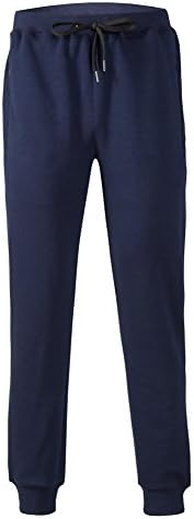 beroy Men's Jogger Pants Basic Active Training Running Gym Workout Pants Zipper Pockets Sweatpants