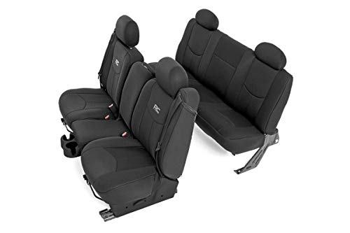 Rough Country Neopren-Sitzbezüge für Chevy Silverado & GMC Sierra 1500 (1999–2006 & Classic), wasserdicht, UV-beständig, Schaumstoffpolsterung für Vor