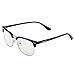 Daxin Unisex Glasses Hipster Vintage Glasses Non-Prescription Half Frame Clear Lens Nerd Eye wear