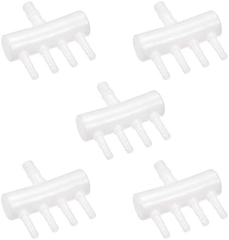 BornFeel Aquarium Luchtstroomregelklep 7 in 1 Kit 2-weg Luchtpomp Splitter & 2 Niet Terugkeer Terugslagklep & 4 Zuignappen voor Vis Tank Vijver