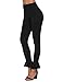 Ekouaer Womens High Waist Leggings with Ruffle Hem, Black, X-Large