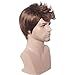 RightOn Men Boys Short Wig for Cosplay Party Wig with Wig Cap (Light Brown)