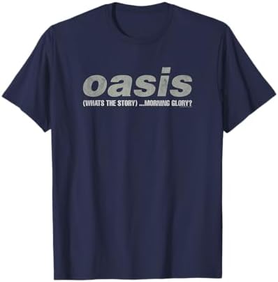 Amazon.com: Oasis White Logo On Navy T-Shirt : Clothing, Shoes