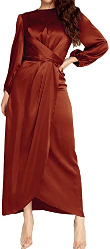 long elegant dresses with sleeves Elegant Black Lace Long Sleeve Mother of Bride Dress