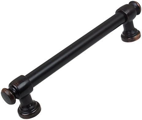 GlideRite Hardware5 inch CC 4361-128-ORB-10 Modern Solid Steel Euro Cabinet Bar Pulls, 10 Pack, 5", Oil Rubbed Bronze Finish