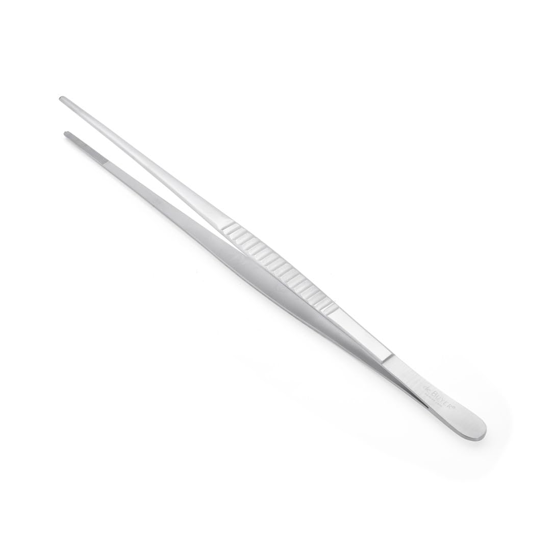 De Buyer 4238.30 Fine Stainless Steel Tweezers - 30.5 cm, Grey
