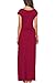 Bluetime Women's Short Sleeve Loose Plain Maxi Dresses Casual Long Dresses with Pockets (Wine Red, L)