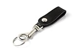 KEY-BAK Leather Strap Bolt Snap Key Chain Accessory with 1.125 inch Split Ring