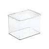 InterDesign-67230-CabinetKitchen-Binz-Stackable-Storage-Container-Plastic-Storage-Boxes-Clear-Medium iDesign 67230 Cabinet/Kitchen Binz Stackable Storage Container, Plastic Storage Boxes, Clear, Medium, 14 x 17 x 12.5 cm