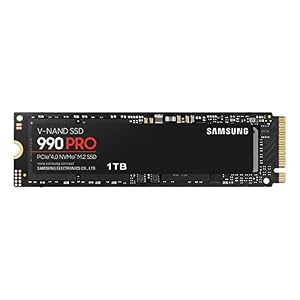 Samsung 990 PRO 1TB PCIe Gen 4.0 x4 (最大転送速度 7,450MB/秒) NVMe M.2 (2280) 内蔵 SSD MZ-V9P1T0B-IT/EC 国内正規保証品