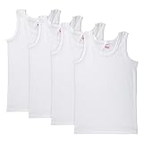 Kids By Brix Super Soft Turkish 100% cotton White tank tops undershirts Value pack. 1/2 years