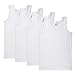 Brix Boys White Tank Tops 100% Cotton Super Soft Undershirt 4 Pack Tees 5/6