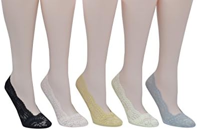 5-Pack Women's Ultra Low-Cut No Slip Sock Liners