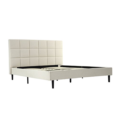 Belleze Full Size Bed Frame Scallop Tufted