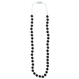 Mama & Little Lexi Silicone Baby Teething Necklace for Moms - Nursing Necklace in Black and White - Teething Beads and Baby Teething Toys